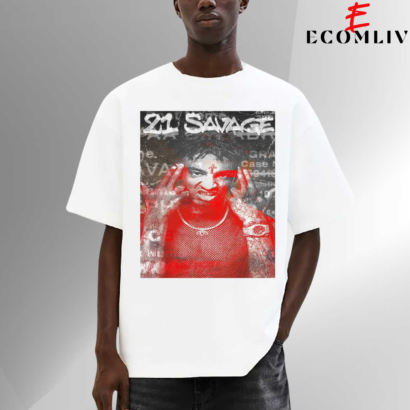 Vintage Vibes 21 Savage Rap Tee, Retro Urban Unisex Shirt